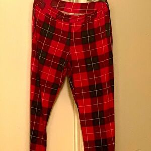 Soma Red and Black Plaid pajama pants for women